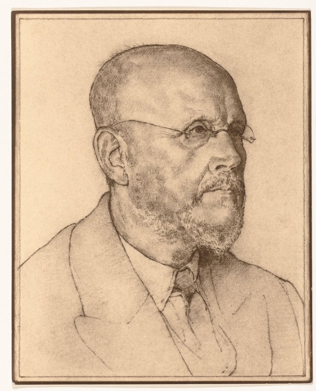 Photoreproduction of a Portrait of a Man by Han van der Kop by Adriaan Bijl