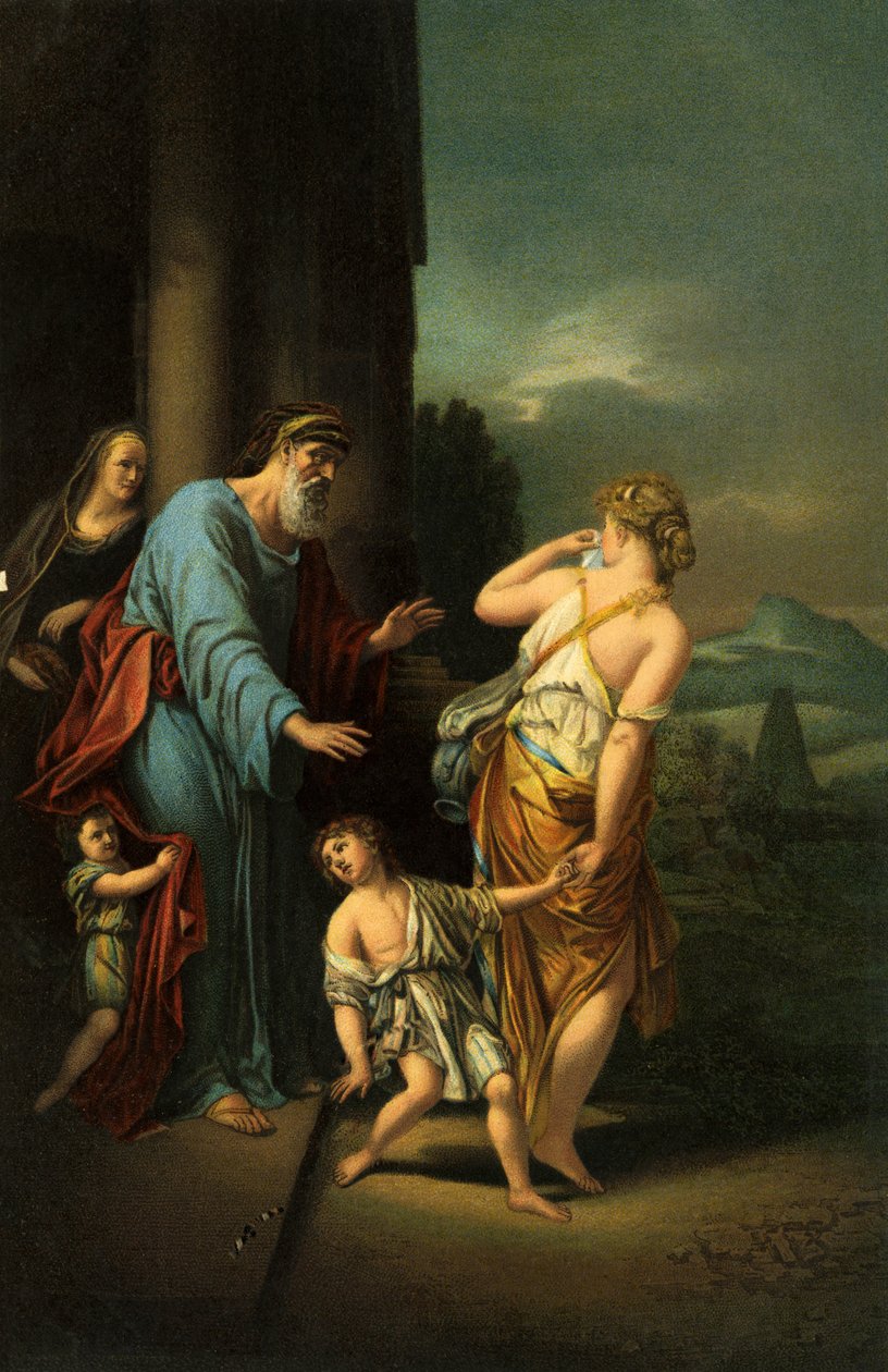 Abraham Sending Away Hagar and Ishmael by Adriaan van der Werff