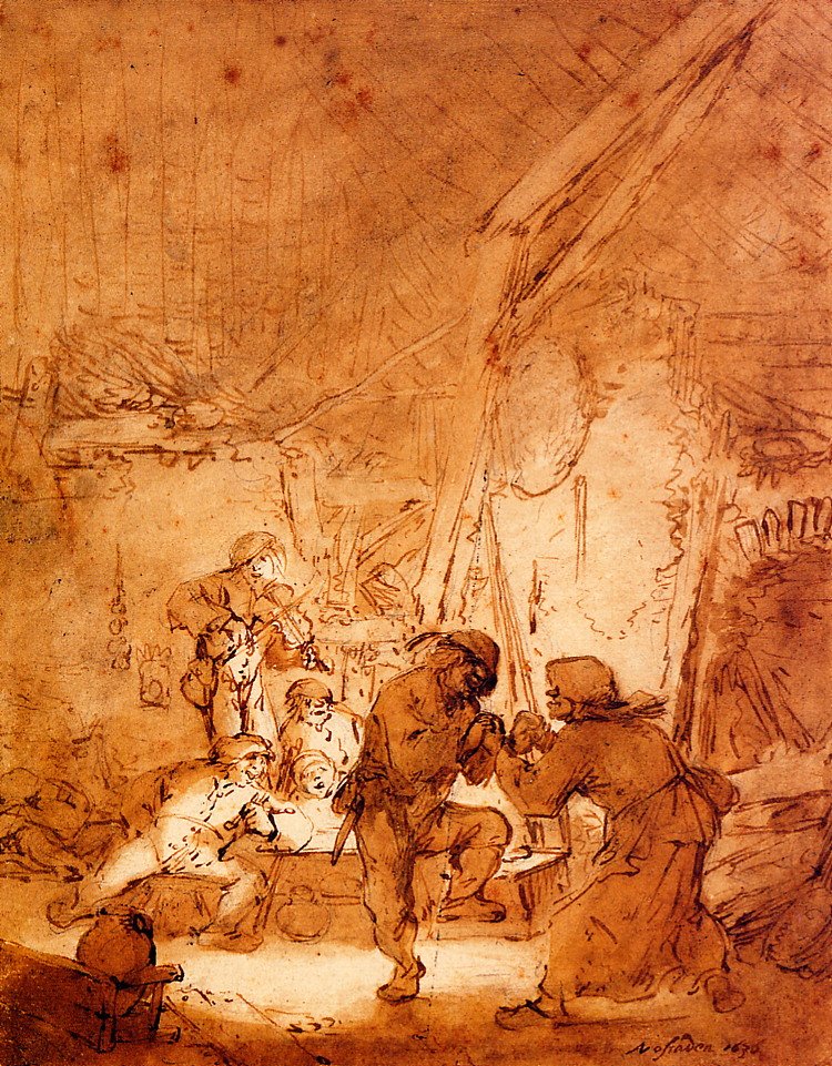 Dancing Farmers by Adriaen Jansz. van Ostade