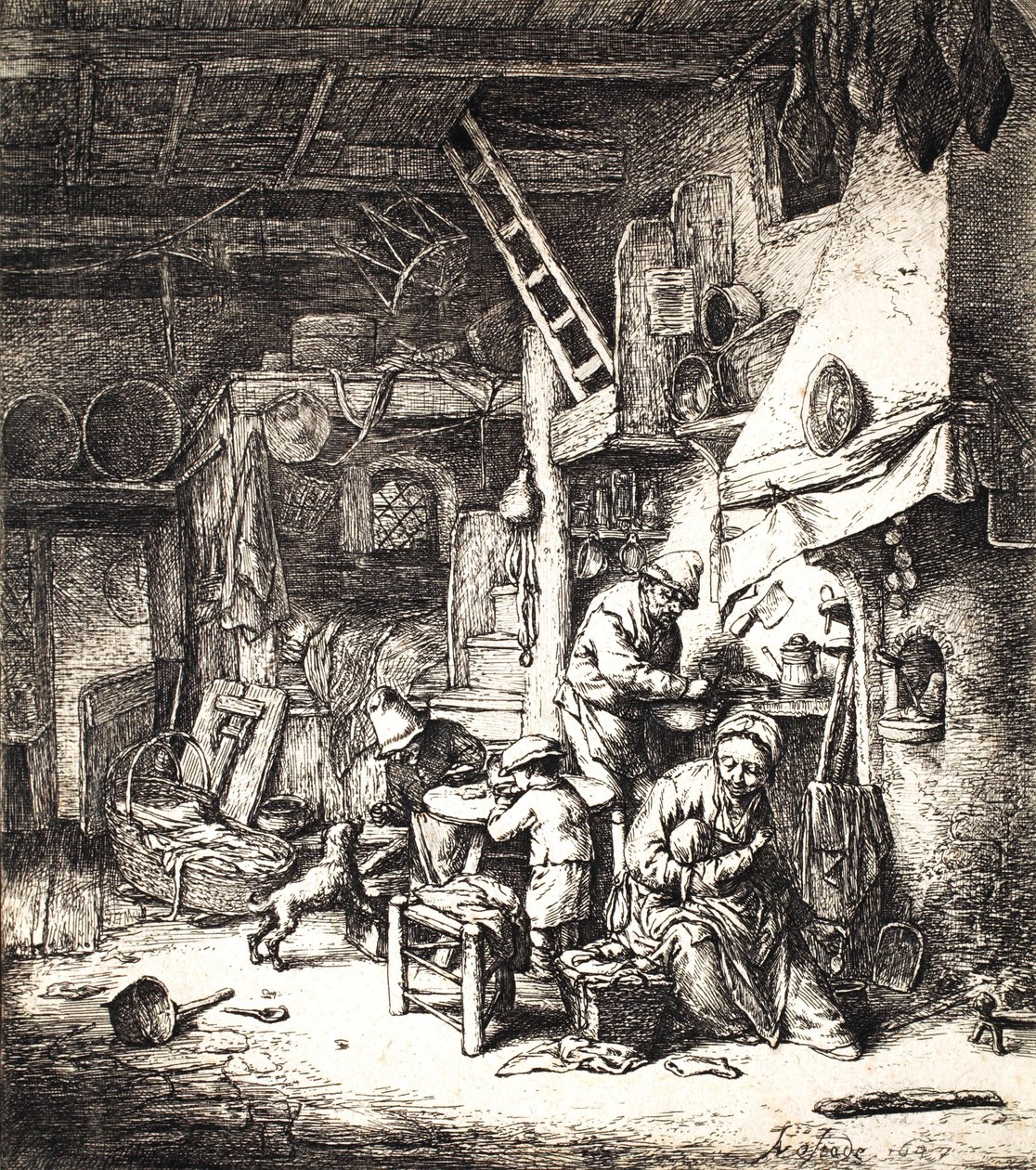 Peasant Family, 1647 by Adriaen Jansz. van Ostade