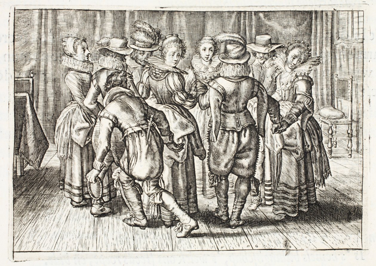 Dancing by Adriaen Pietersz van de Venne