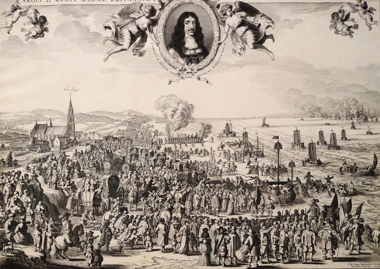 The Departure of Charles II from Scheveningen by Adriaen Pietersz van de Venne