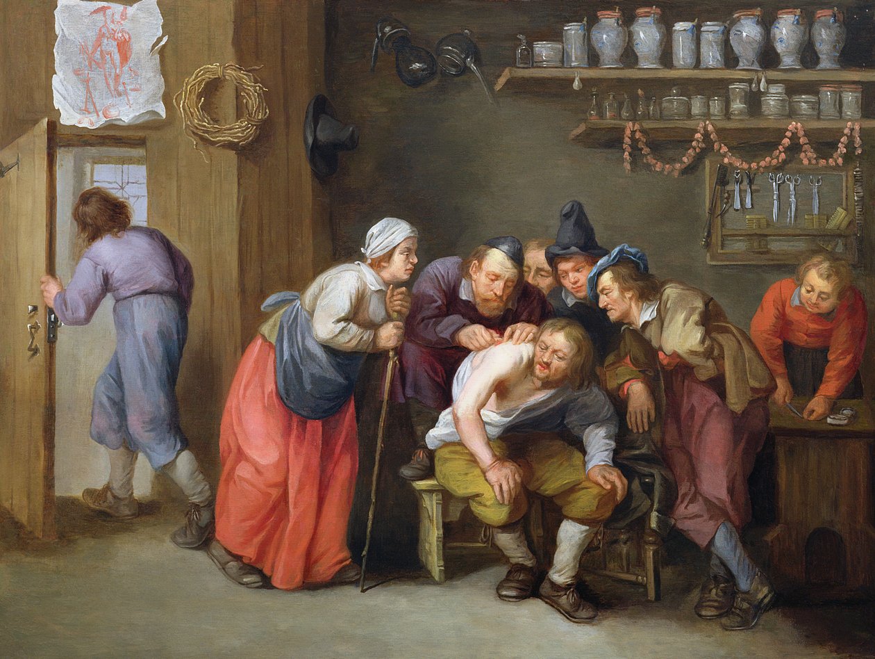 The Quack Doctor's Surgery by Adriaen Rombouts