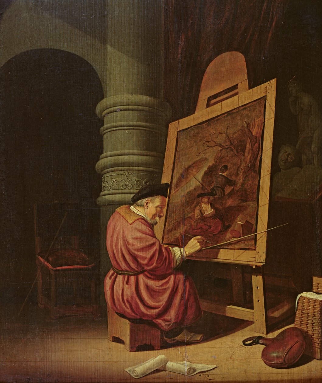 Interior of a Studio or, A Painter in his Studio by Adriaen van Gaesbeeck