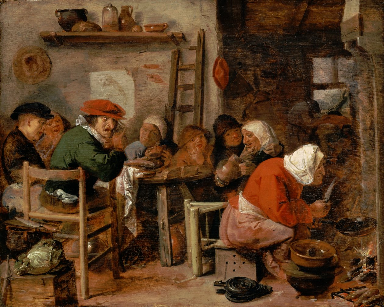 Woman Making Pancakes by Adriaen Brouwer