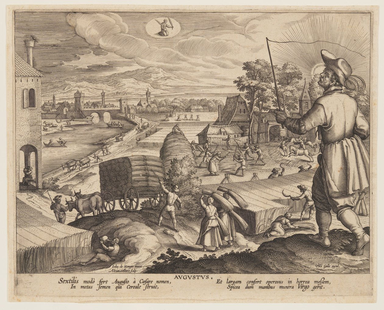 August, from Twelve Months by Adriaen Collaert