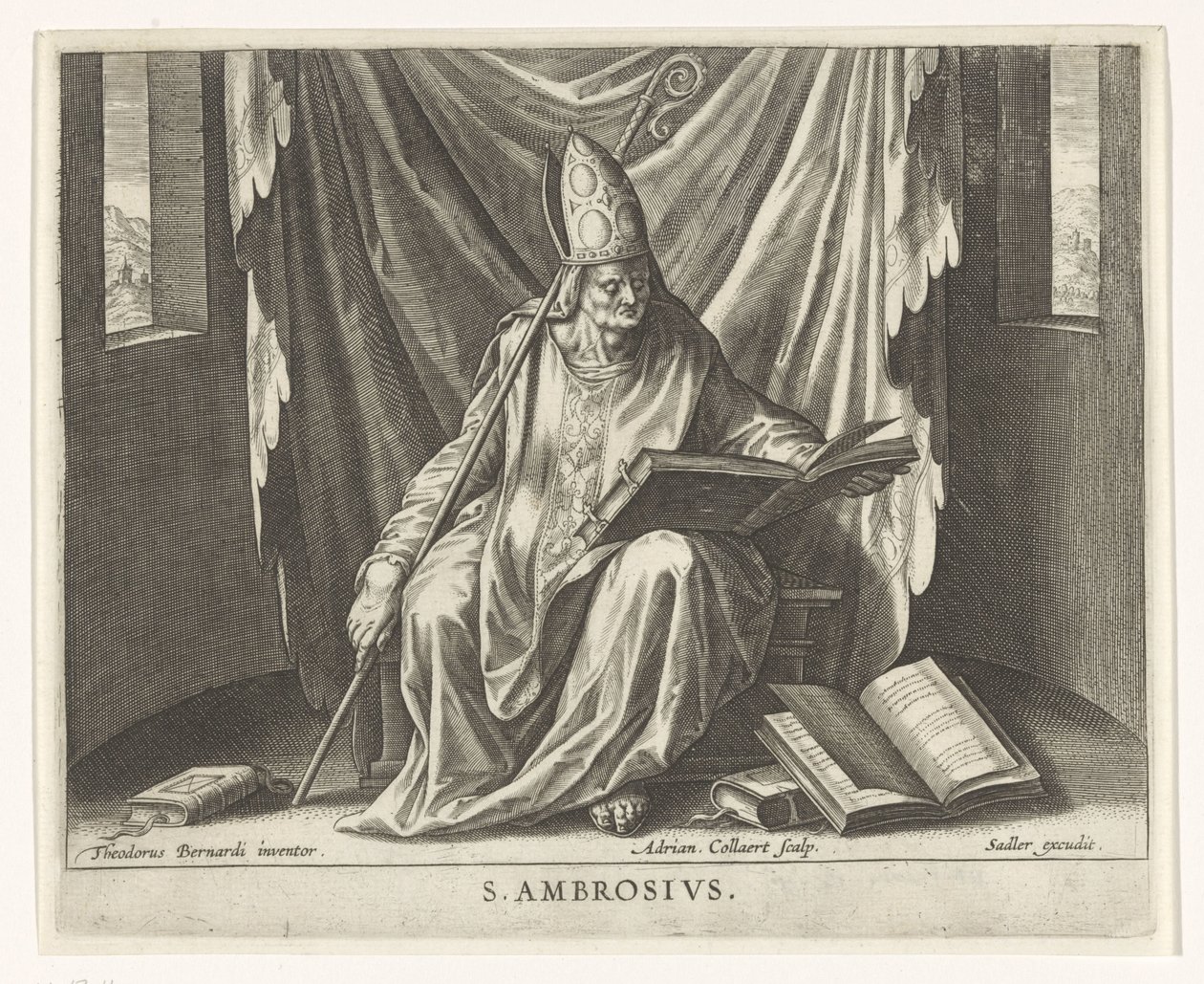 Church Father Ambrose by Adriaen Collaert
