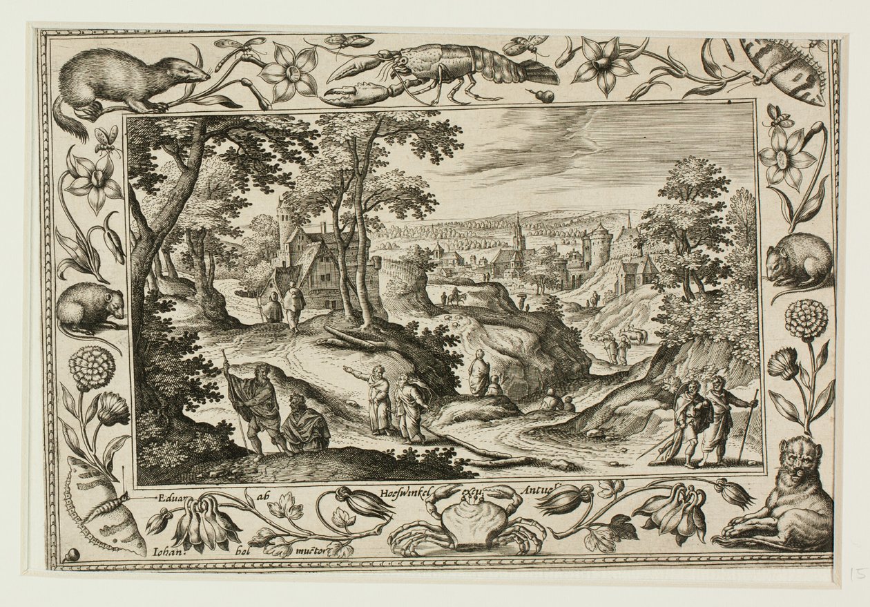The Sending Out of the Apostles, from Landscapes with Old and New Testament Scenes and Hunting Scenes by Adriaen Collaert