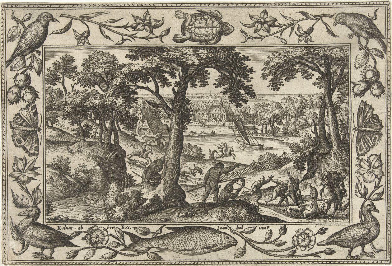 Boar Hunt by Adriaen Collaert