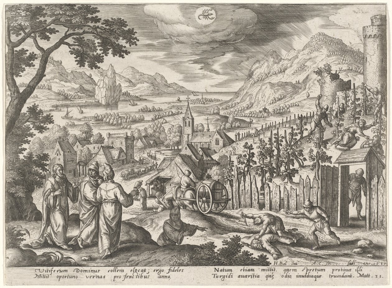 The Parable of the Unjust Husbandmen by Adriaen Collaert after Hans Bol