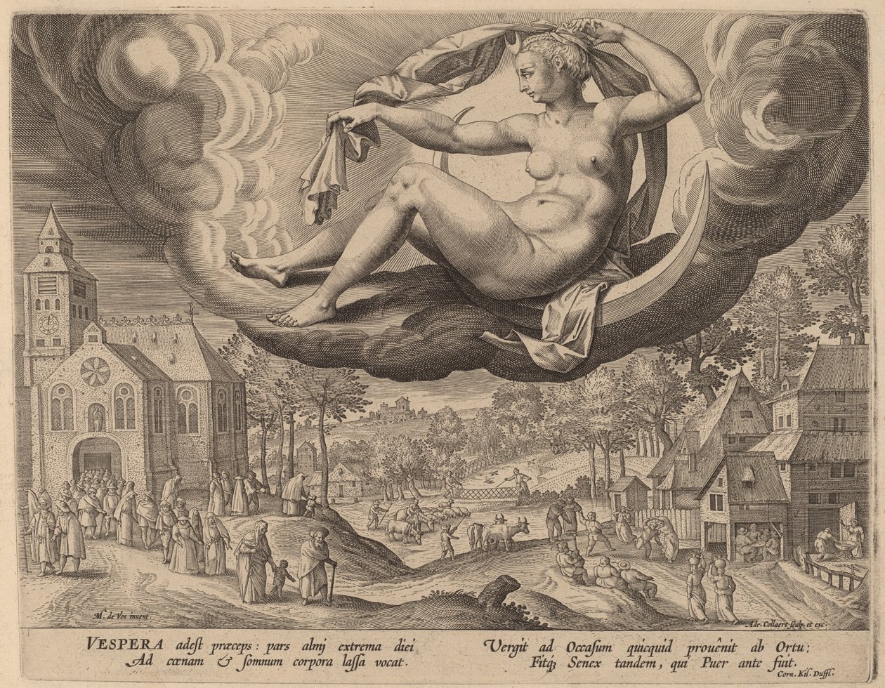 Evening by Adriaen Collaert after Maarten de Vos