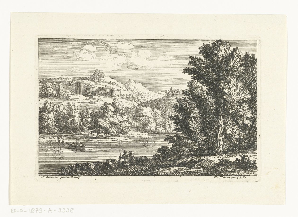 Landscape with a River and a Castle by Adriaen Frans Boudewyns