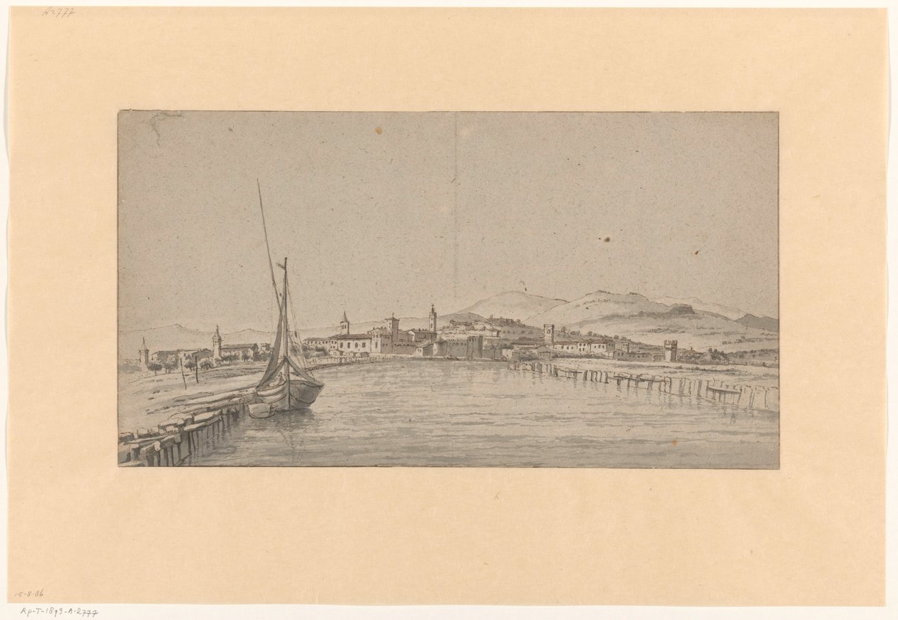 View of a Town in the Tiber Valley by Adriaen Honich