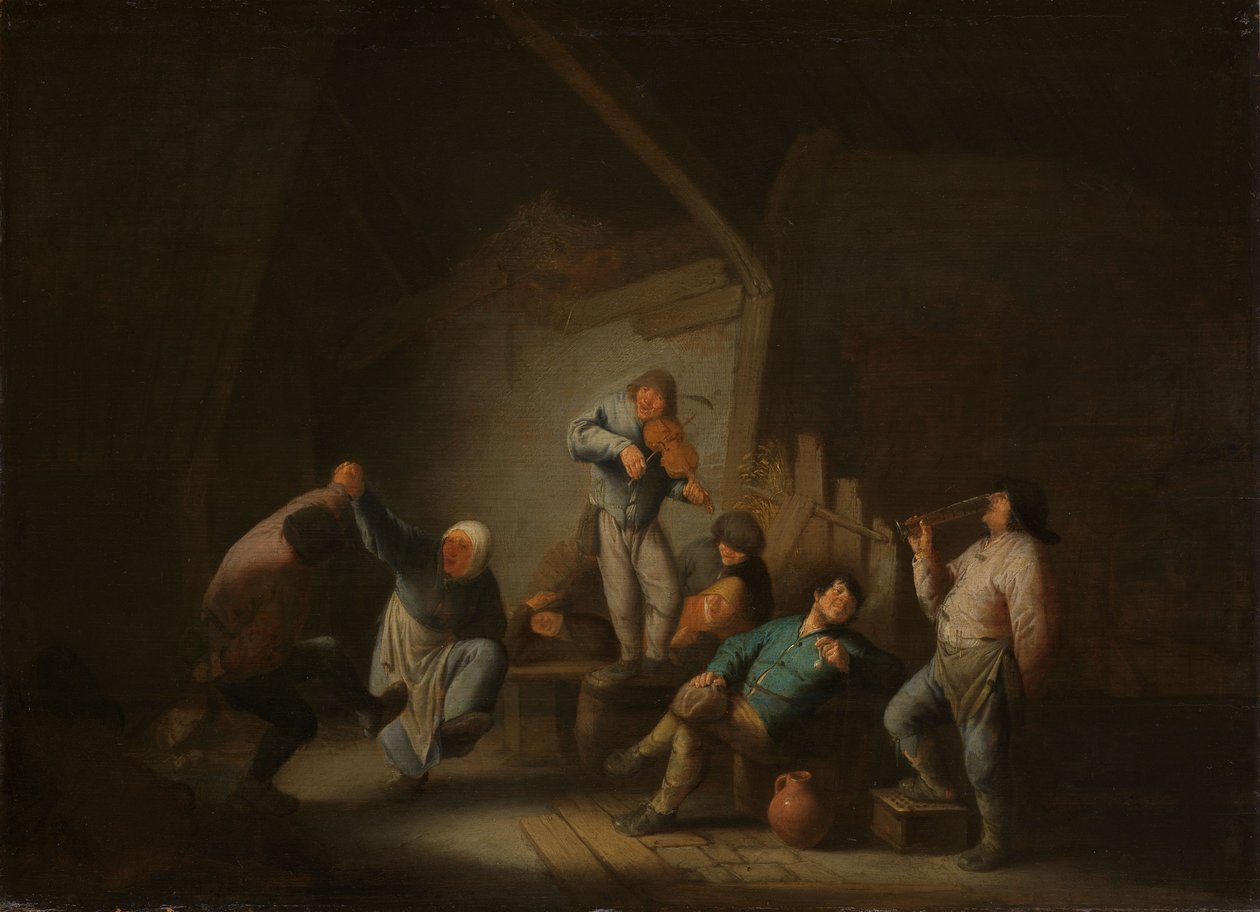 Dancing Couple by Adriaen Jansz. van Ostade