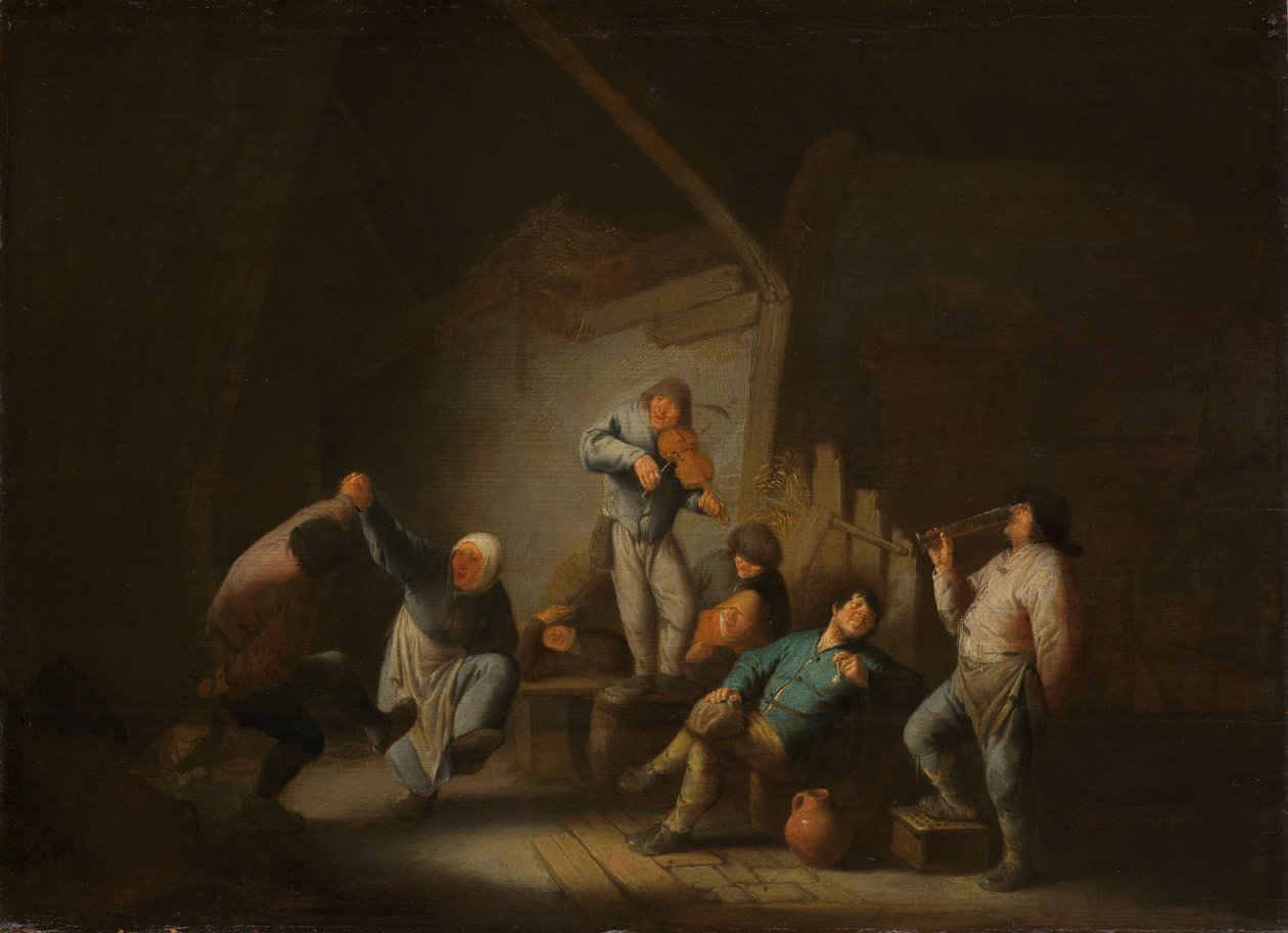 Dancing Couple by Adriaen Jansz. van Ostade