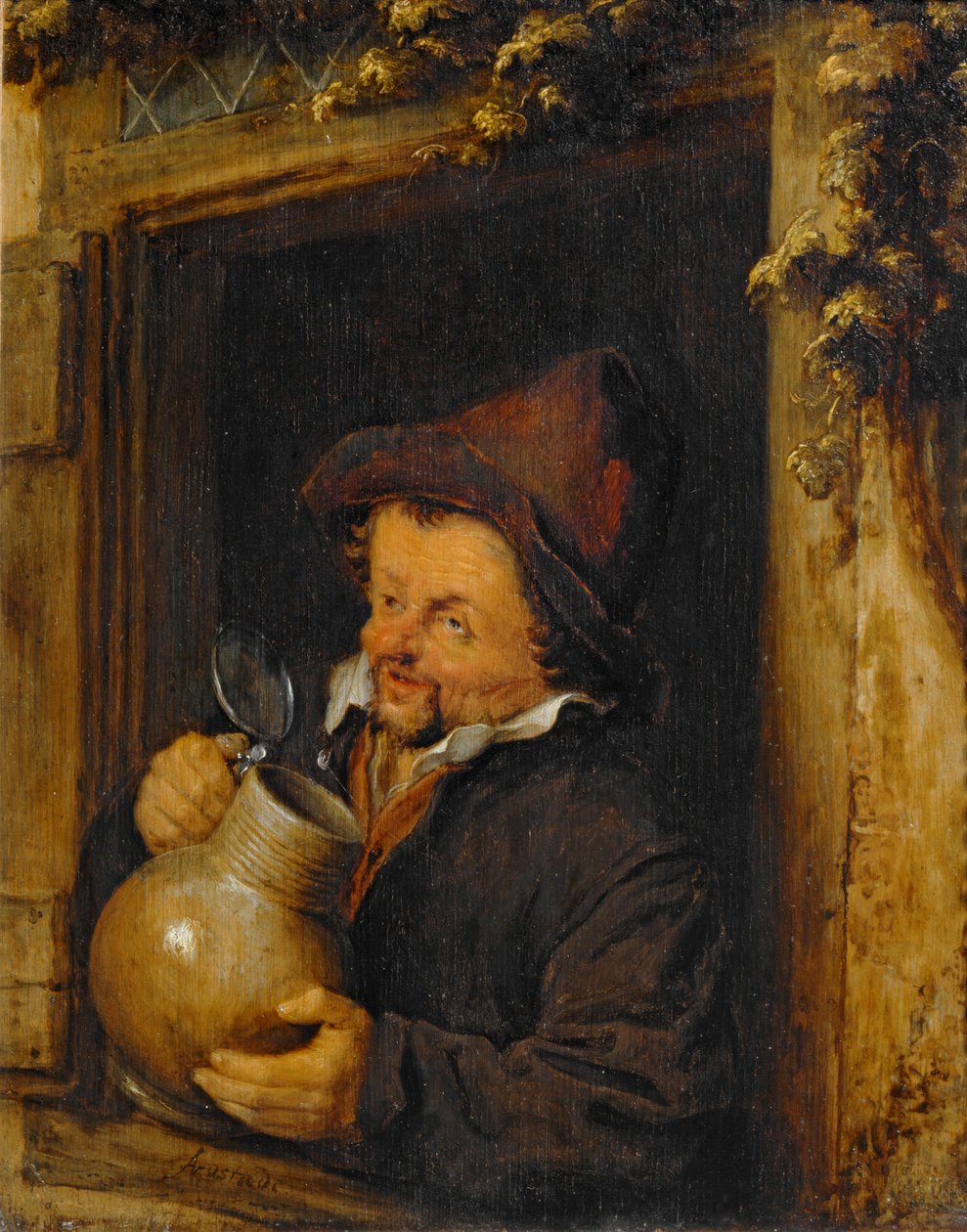 The Drinker at the Window by Adriaen Jansz. van Ostade