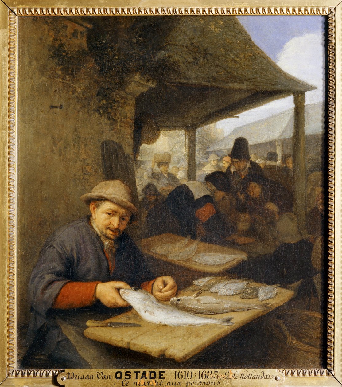 The Fish Market by Adriaen Jansz. van Ostade