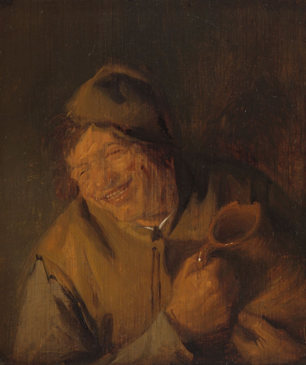The Merry Peasant by Adriaen Jansz. van Ostade
