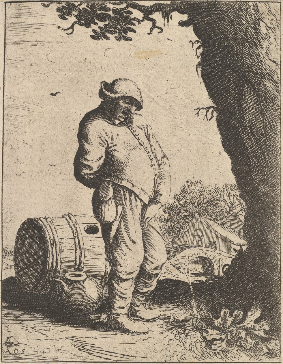 The Pissing Man, 1610-85 by Adriaen Jansz. van Ostade