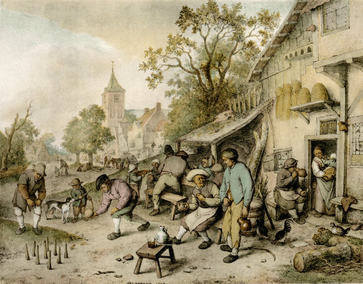 The Bowlers by Adriaen Jansz. van Ostade