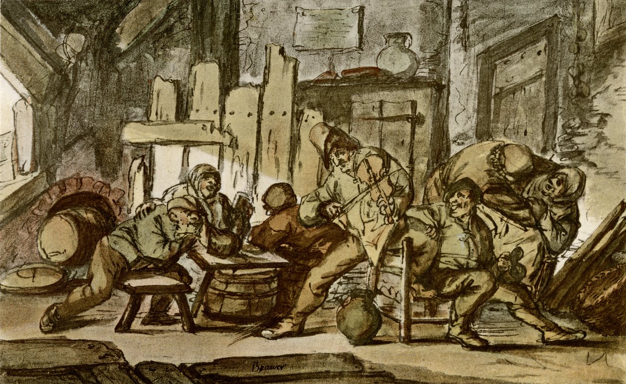 The Peasant Musician in a Village Tavern by Adriaen Jansz. van Ostade