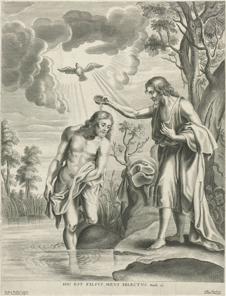 Baptism of Christ by Adriaen Lommelin