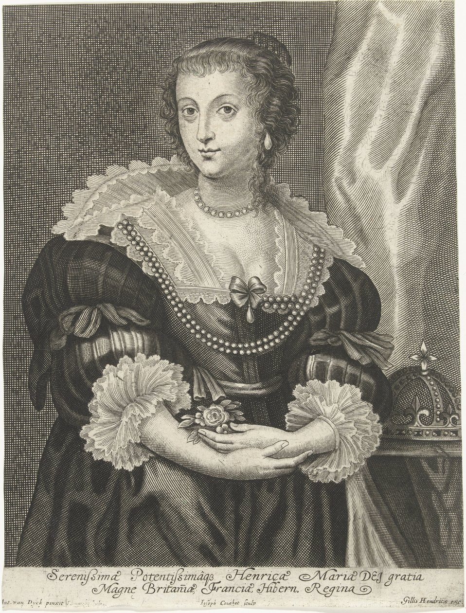 Portrait of Henrietta Maria, Wife of Charles I of England by Adriaen Lommelin