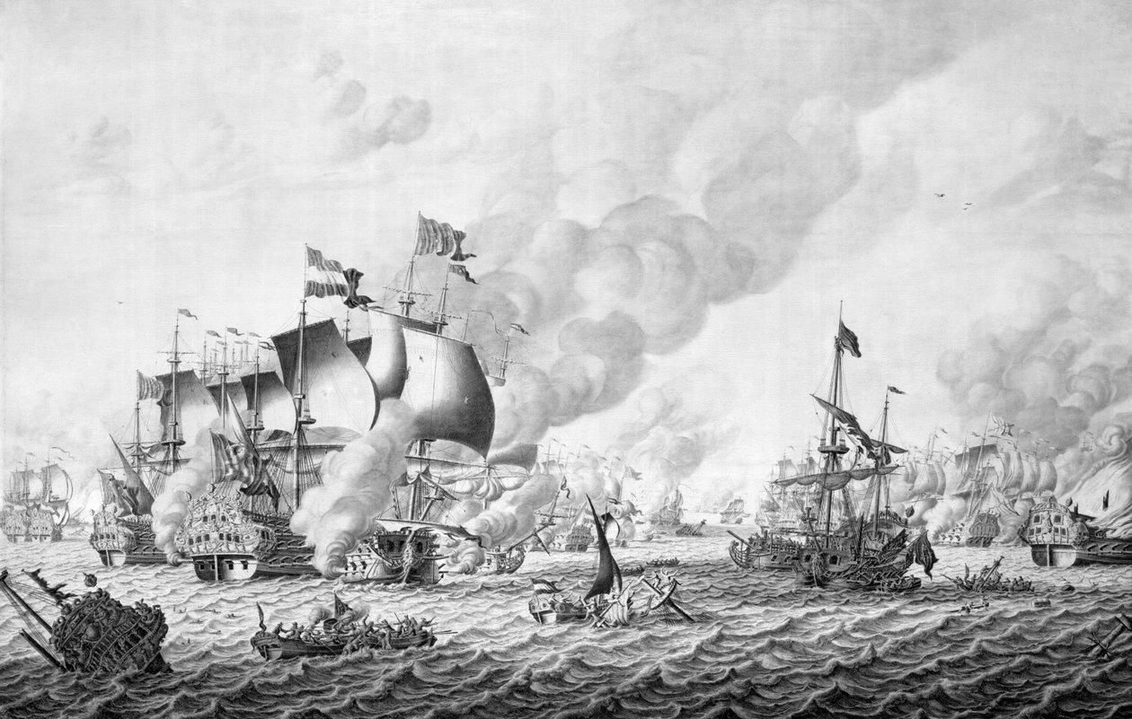 The Battle of La Hogue, 19-24 May 1692 by Adriaen van Salm