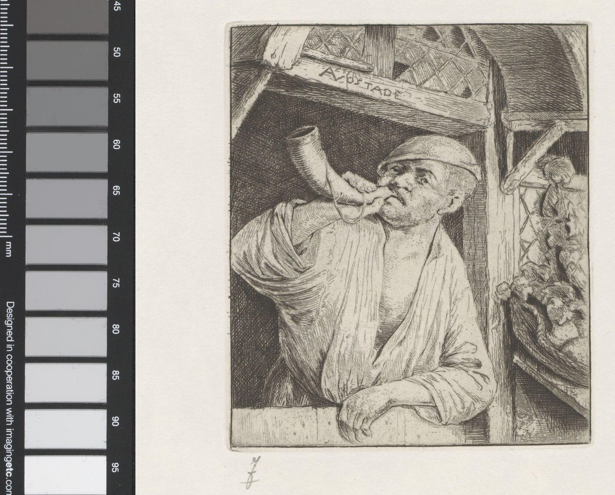 Baker Blowing a Horn by Adriaen van Ostade