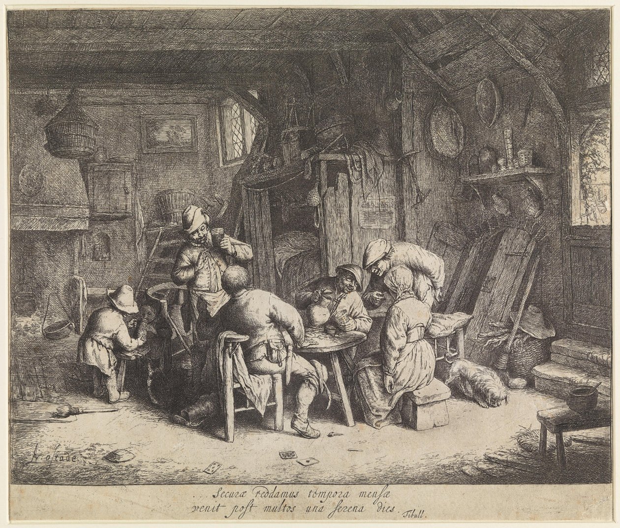 Farmers at a Meal in an Inn by Adriaen van Ostade