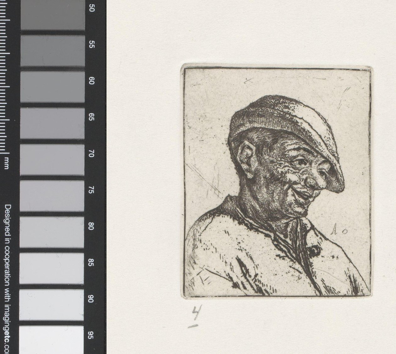 Bust of a Laughing Farmer by Adriaen van Ostade