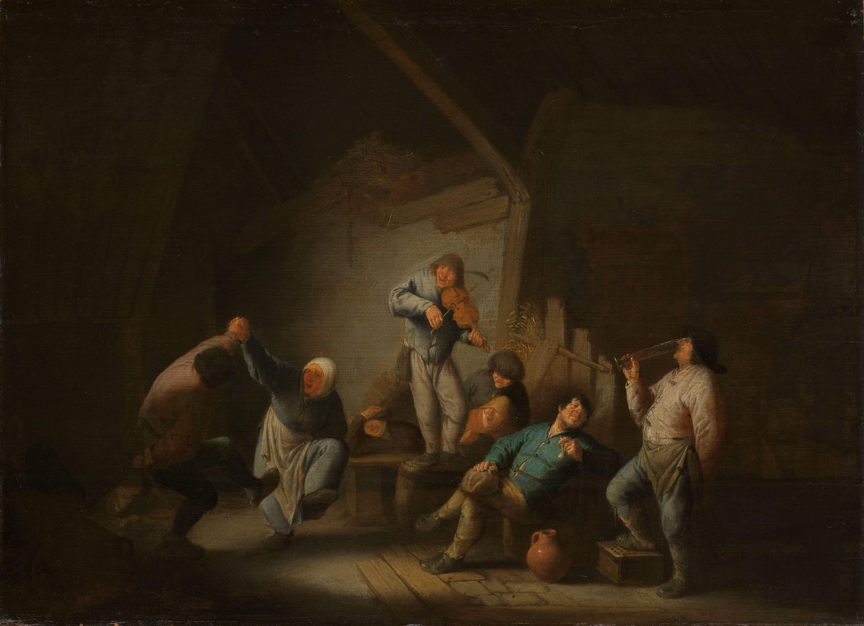 Dancing Couple by Adriaen van Ostade