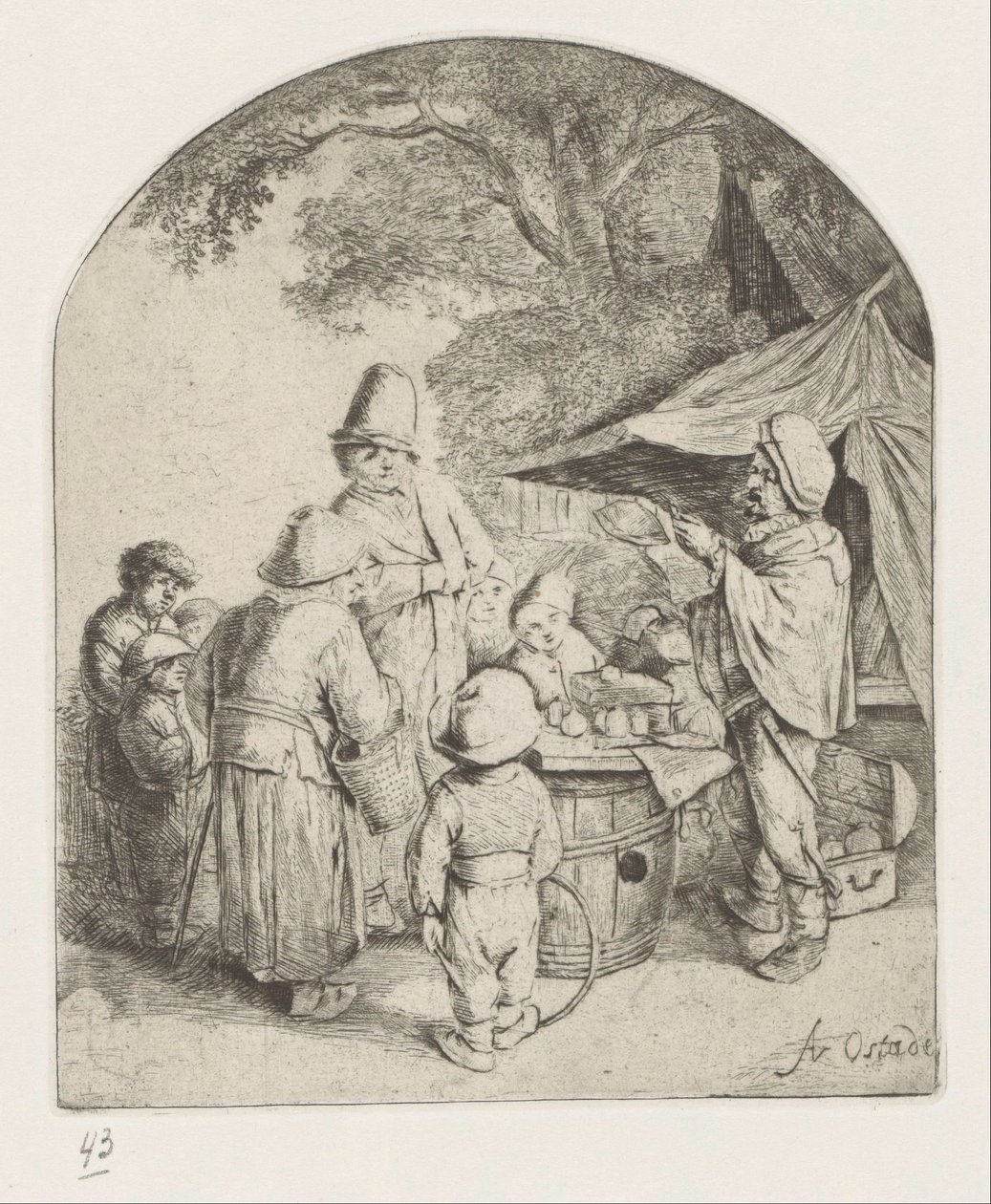 Quack Selling His Wares by Adriaen van Ostade