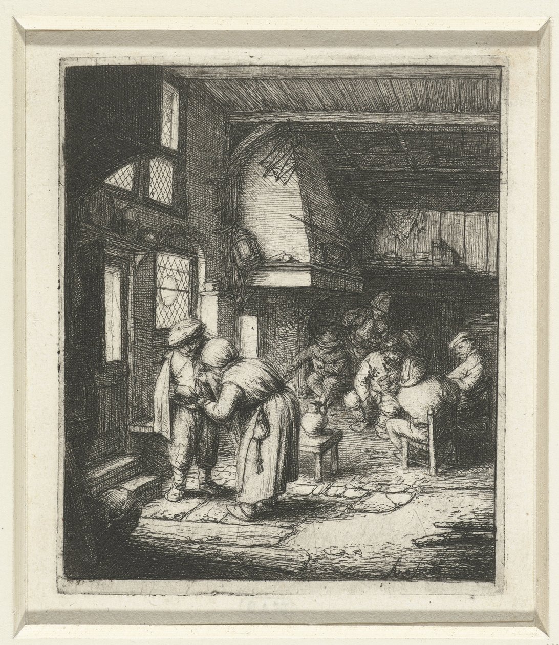 Man Paying His Bill to a Woman in an Inn by Adriaen van Ostade