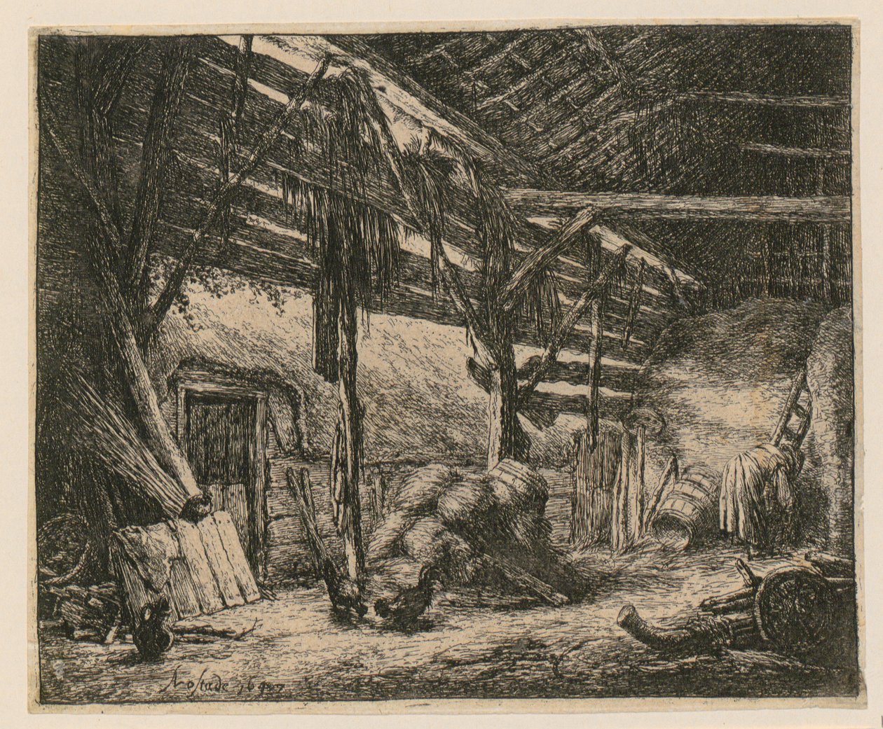 Barn by Adriaen van Ostade