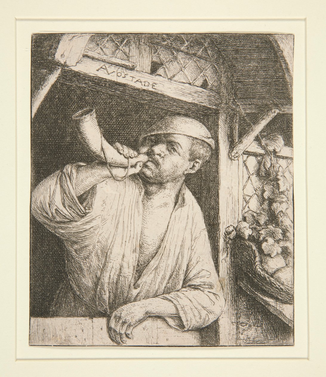 The Baker Sounding His Horn by Adriaen van Ostade
