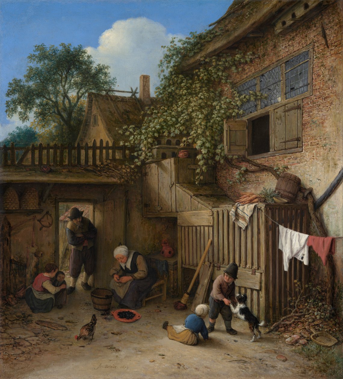 The Cottage Dooryard by Adriaen van Ostade