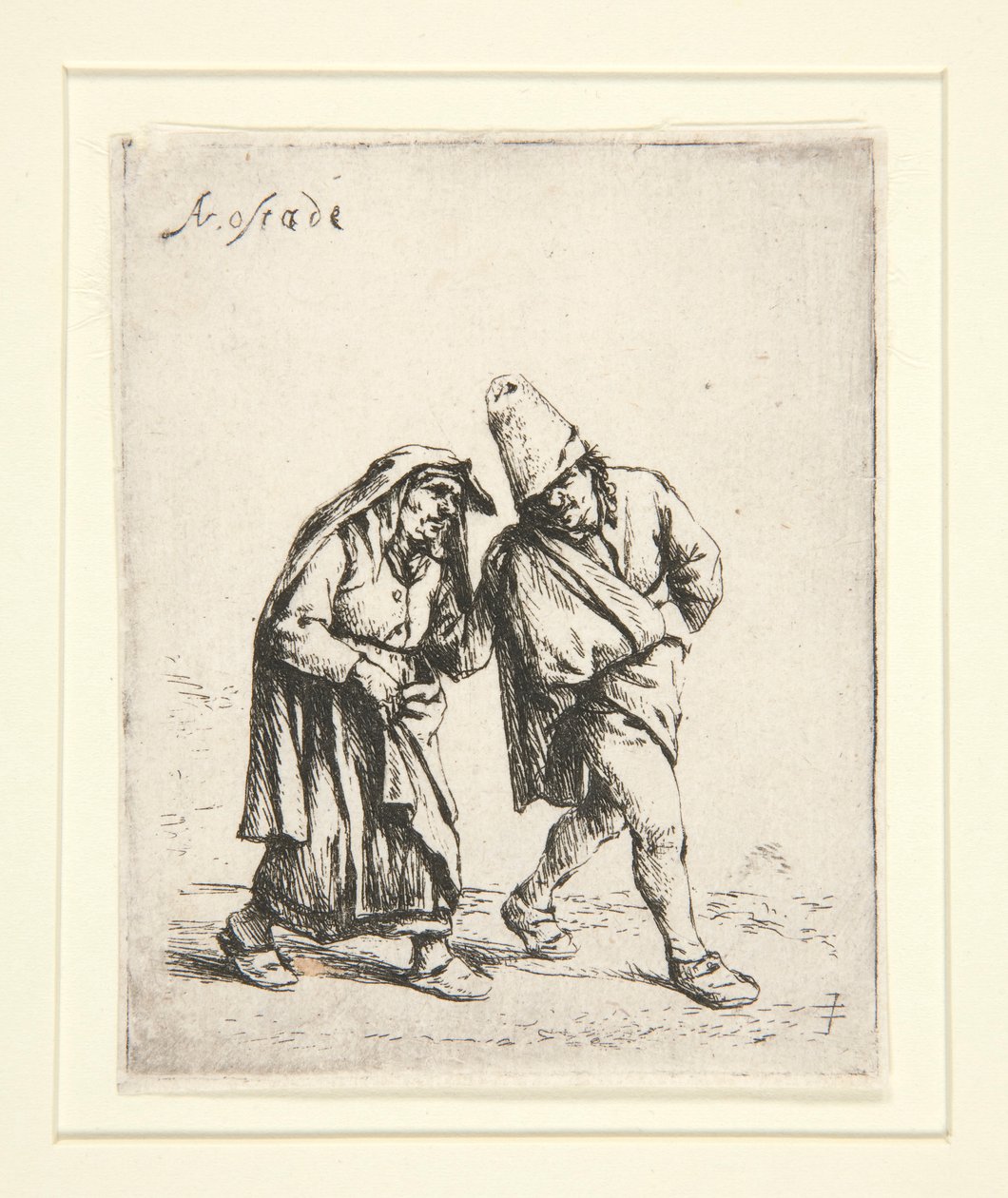 The Couple Walking by Adriaen van Ostade