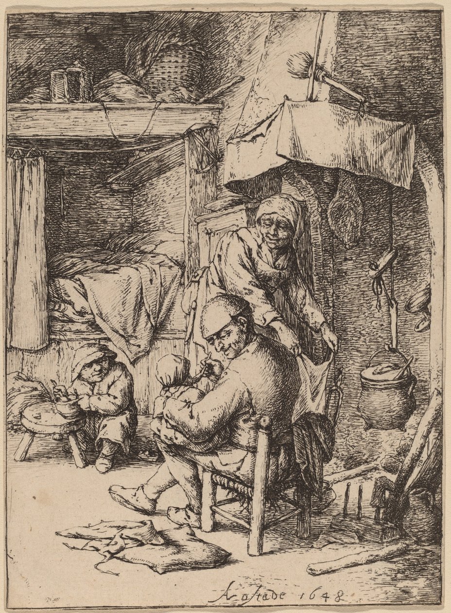The Pater Familias by Adriaen van Ostade