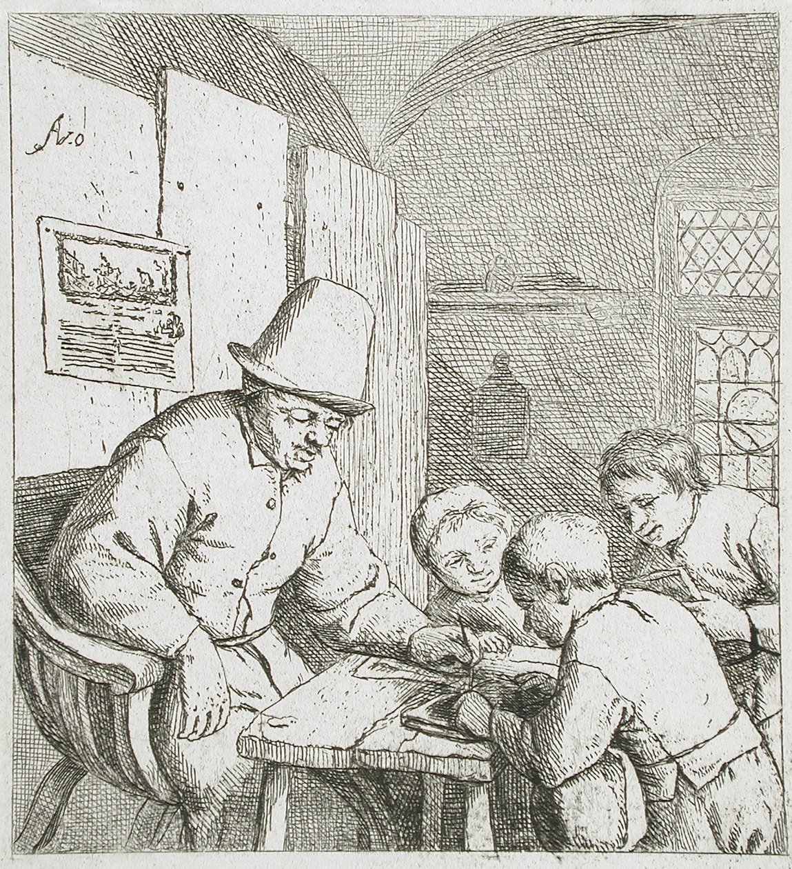 The Schoolmaster by Adriaen van Ostade