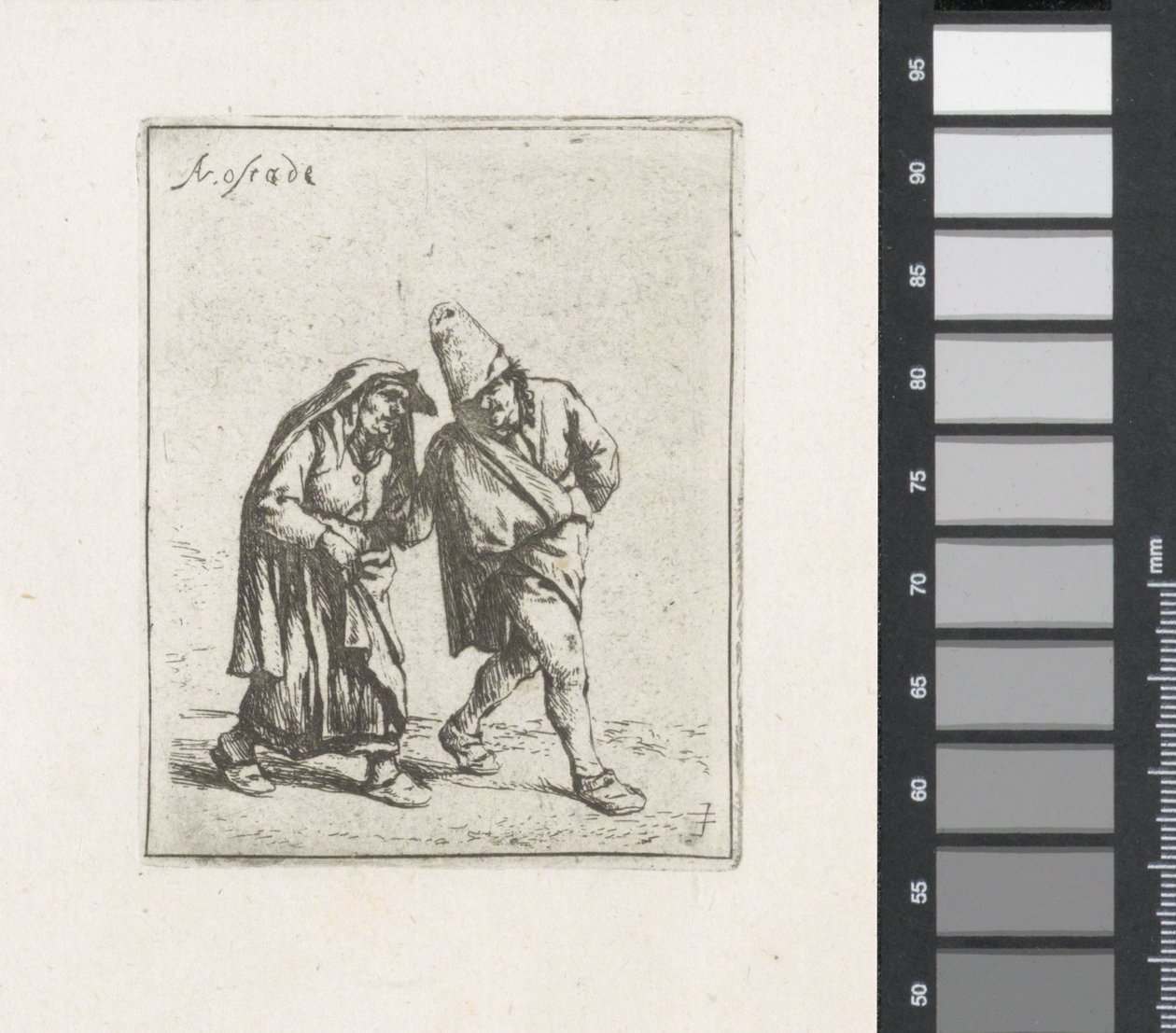 Walking Peasant Couple by Adriaen van Ostade