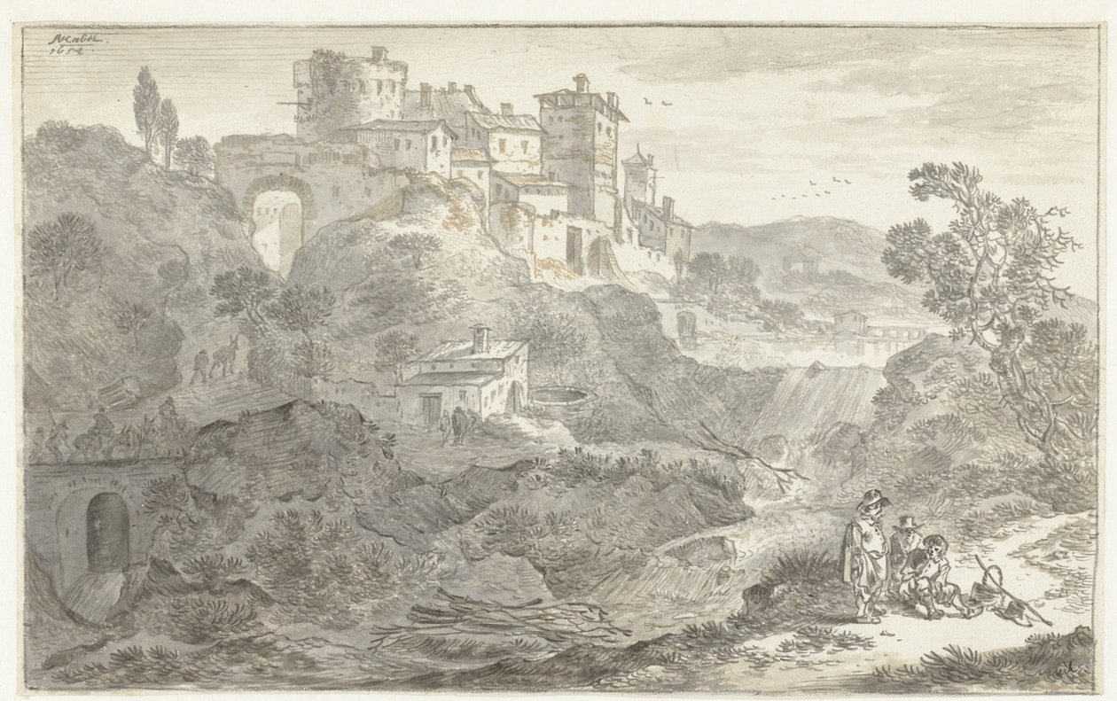 Italianate Landscape by Adriaen van der Kabel