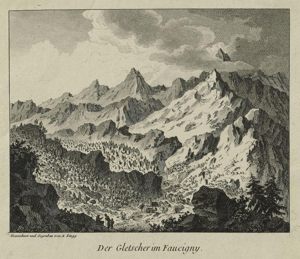 The Glaciers in Faucigny by Adrian Zingg