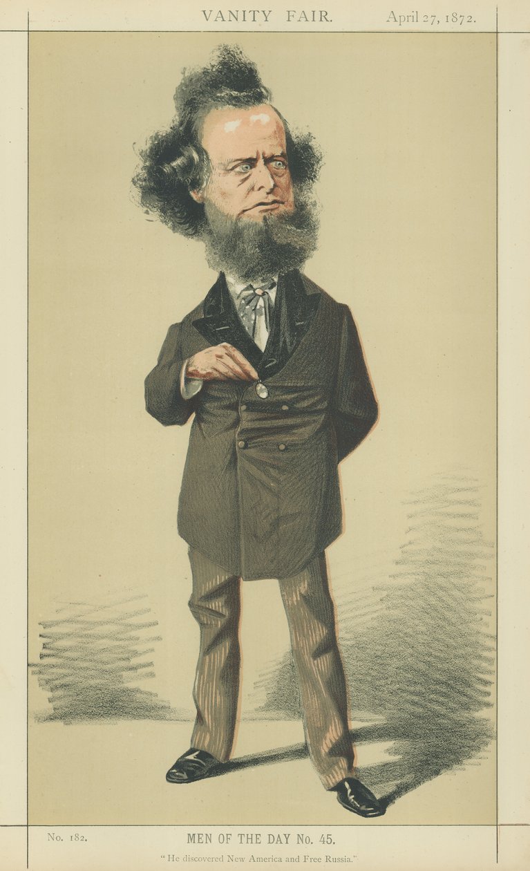Mr William Hepworth Dixon by Adriano Cecioni