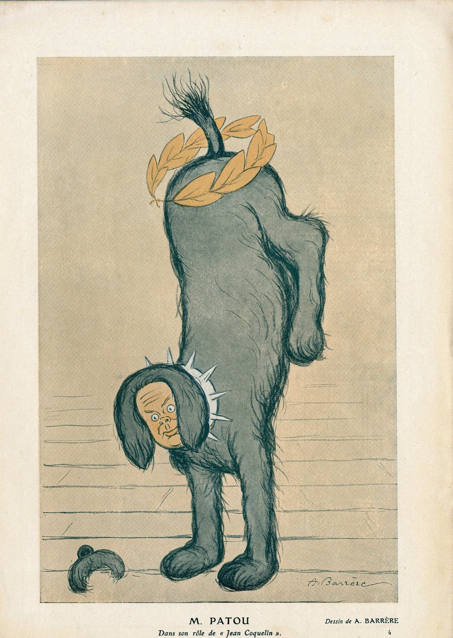 Character of the piece “Chantecler” by Edmond Rostand Jean Coquelin in the role of the dog Patou - Fantasio by Adrien Barrere
