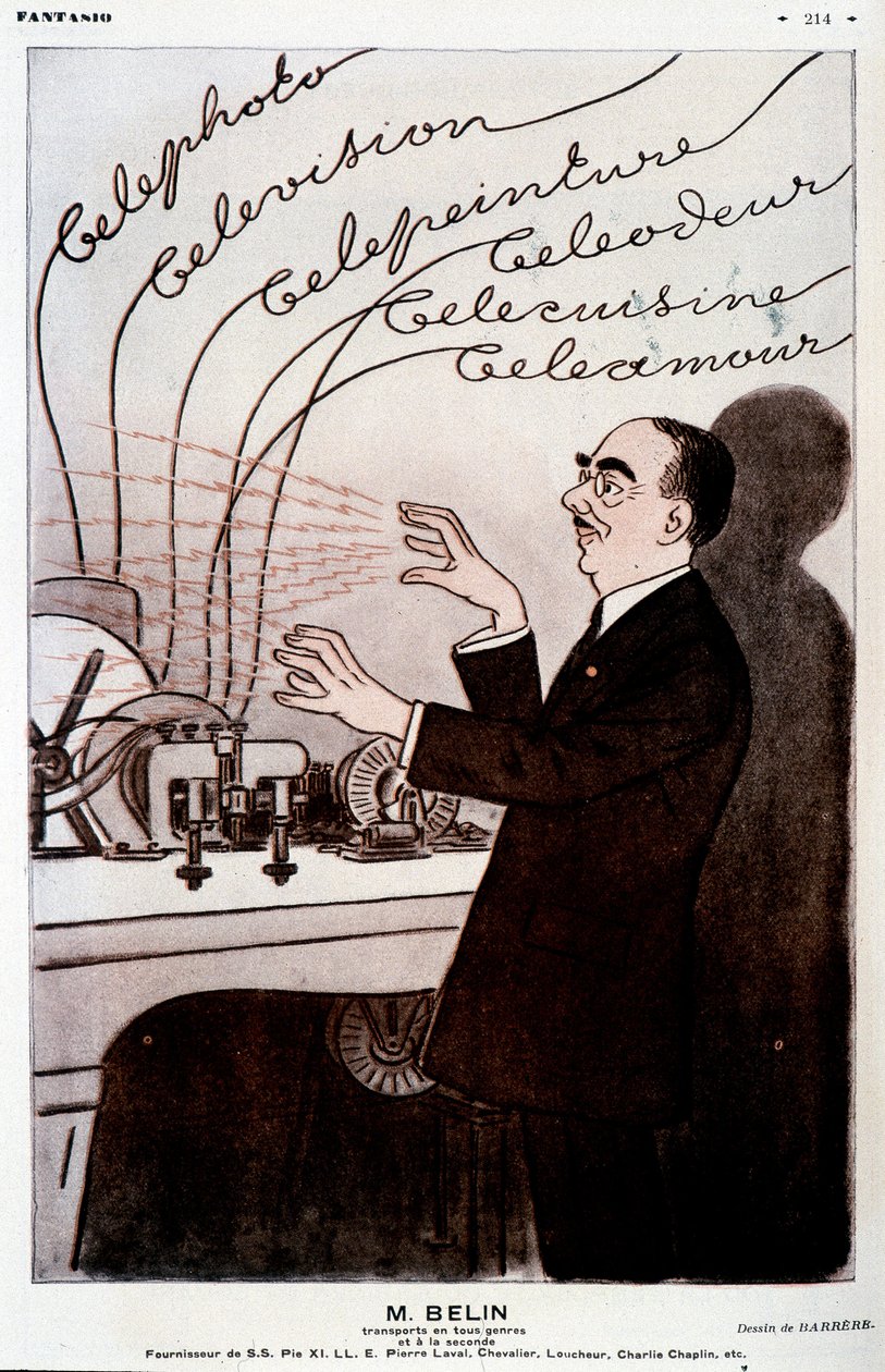 Humorous image about Belin and his belinographer by Adrien Barrere