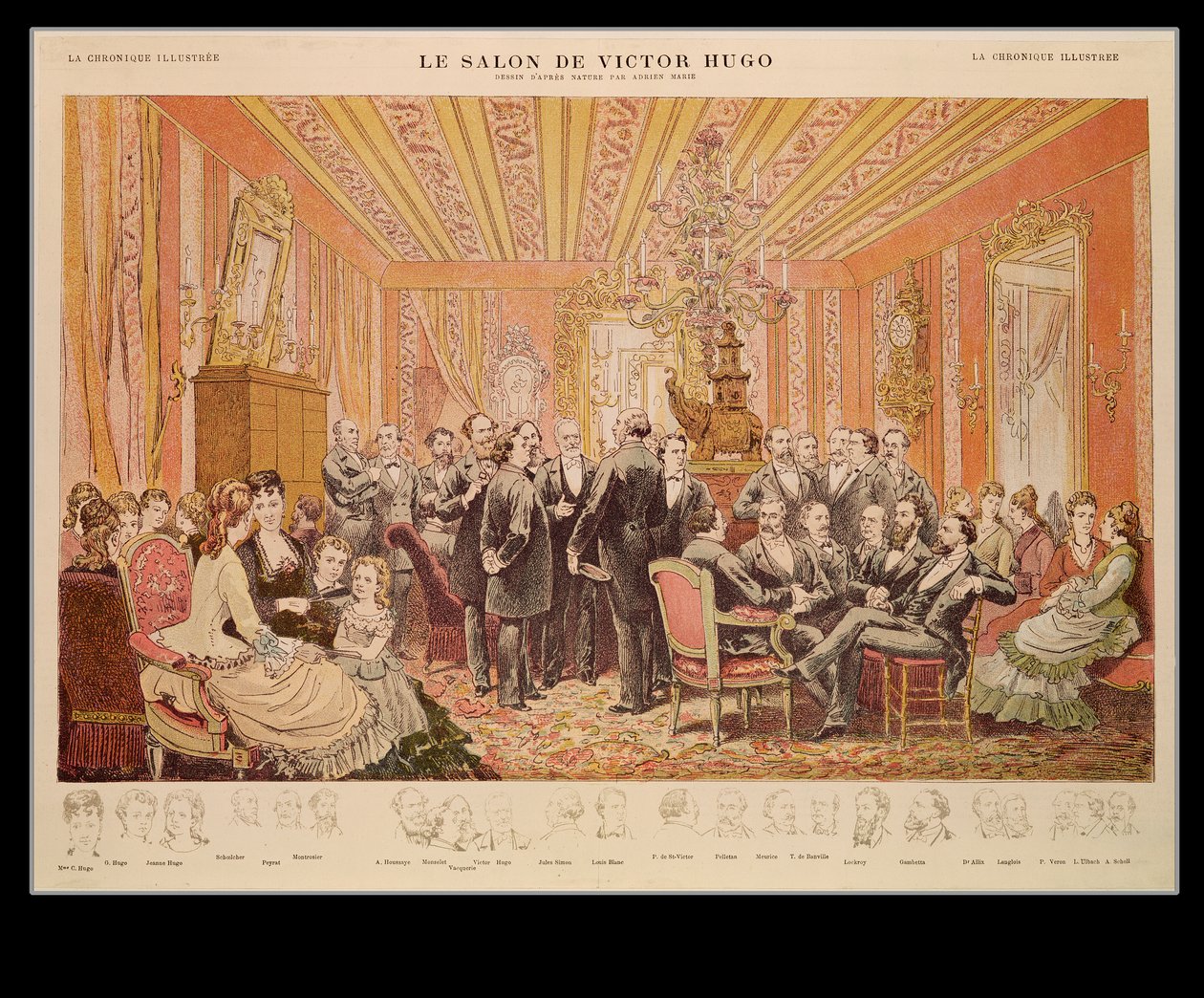 The Salon of Victor Hugo 21 rue de Clichy, illustration from 