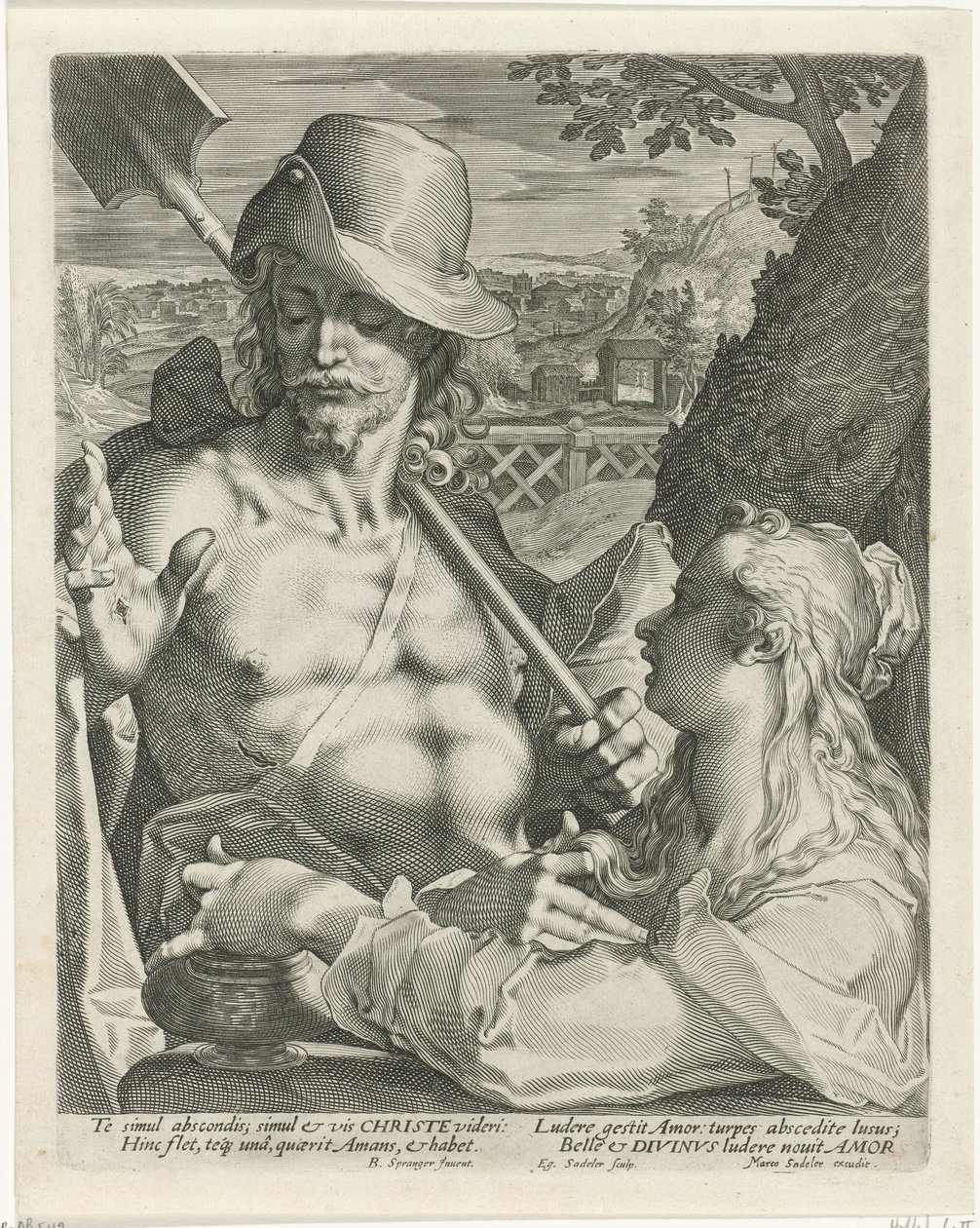 Christ Appears as a Gardener to Mary Magdalene (Noli me tangere) by Egidius  Sadeler (II)