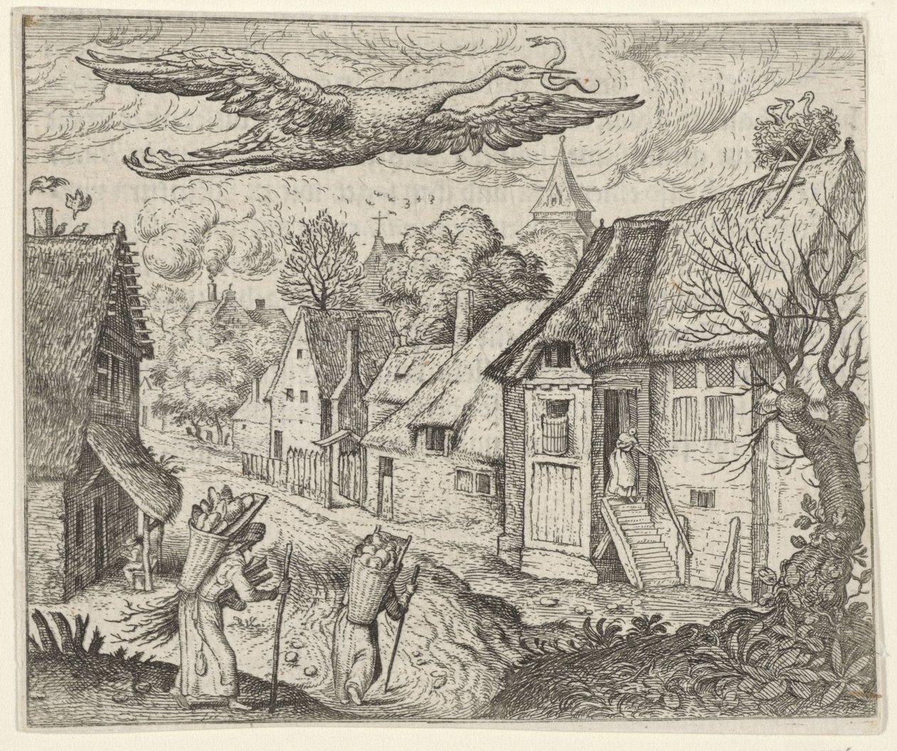 Fable of the Old Stork by Egidius  Sadeler (II)