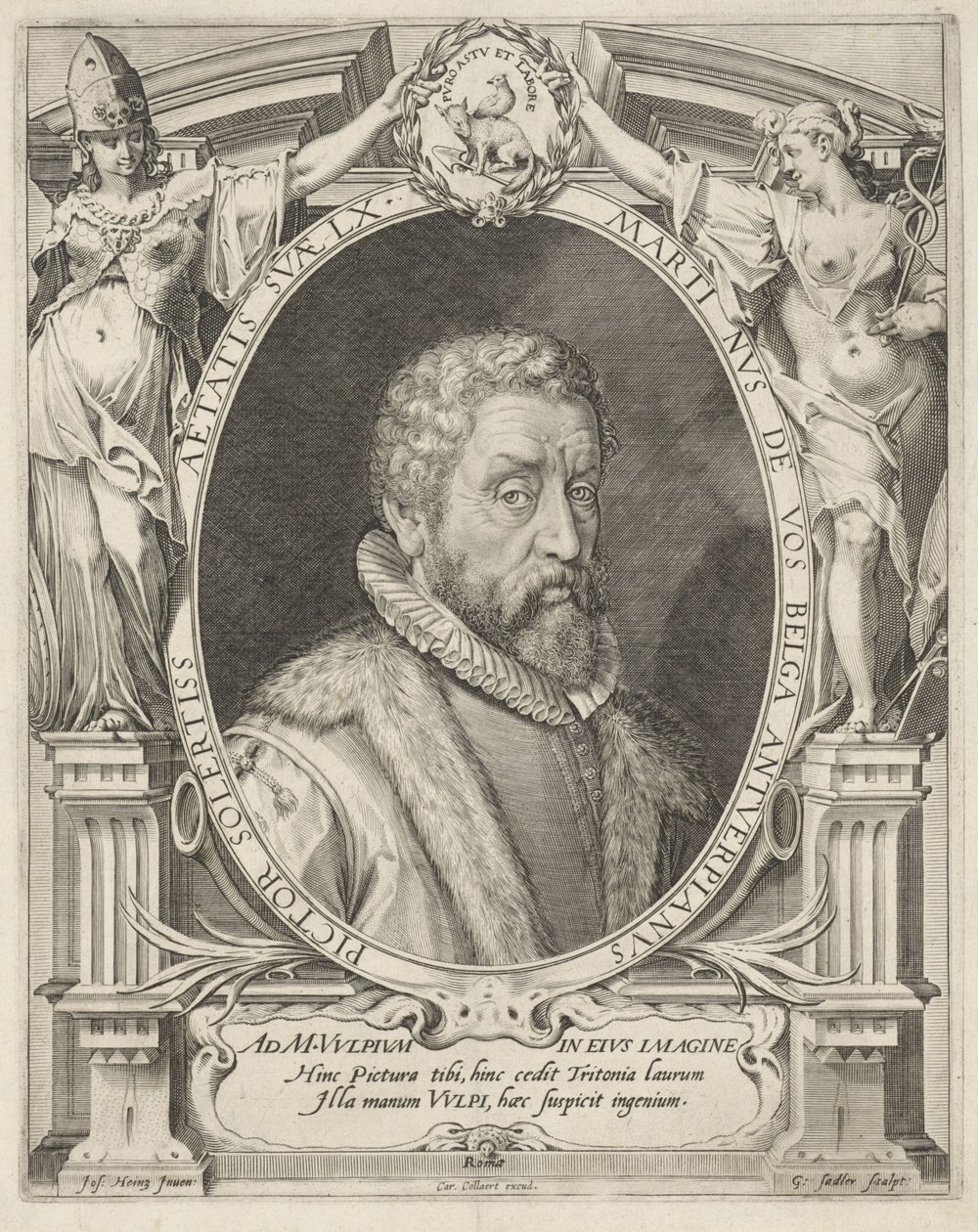 Portrait of Maerten de Vos at Age 60 by Egidius  Sadeler (II)